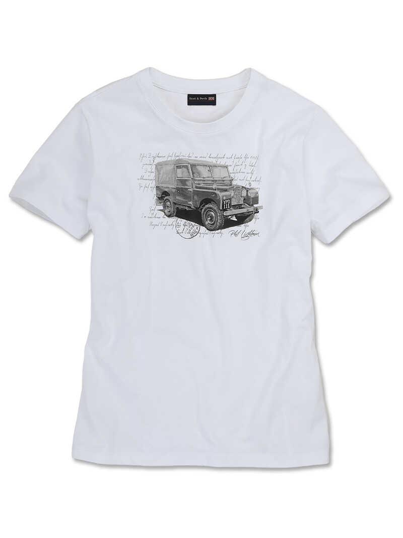 Weißes Herren-T-Shirt Landrover