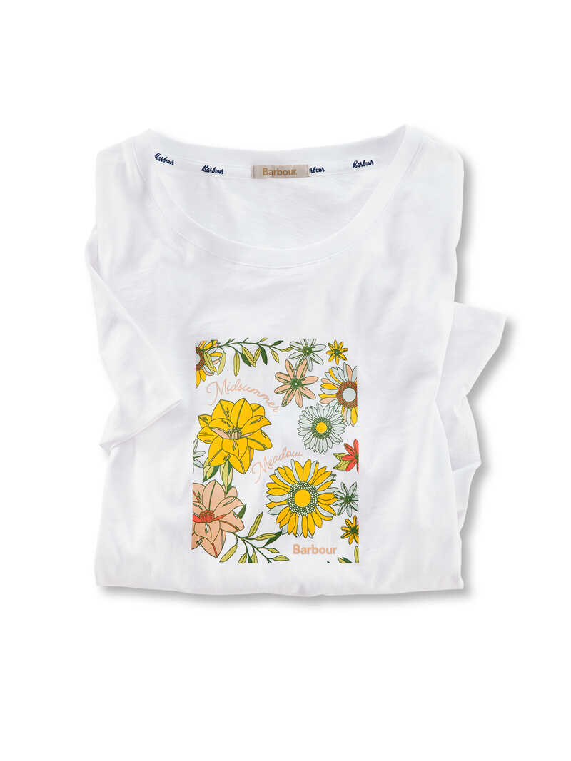 Weißes Damen-T-Shirt Midsummer Meadow
