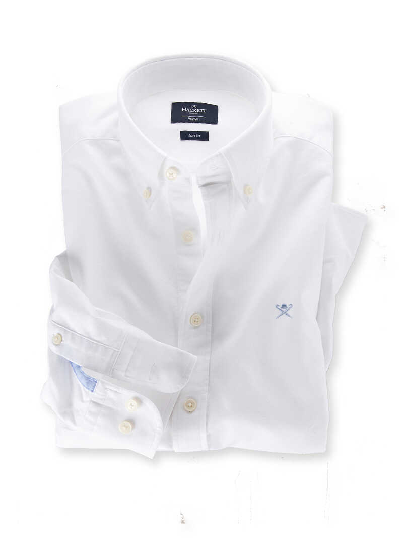 Weißes Washed Oxfordhemd