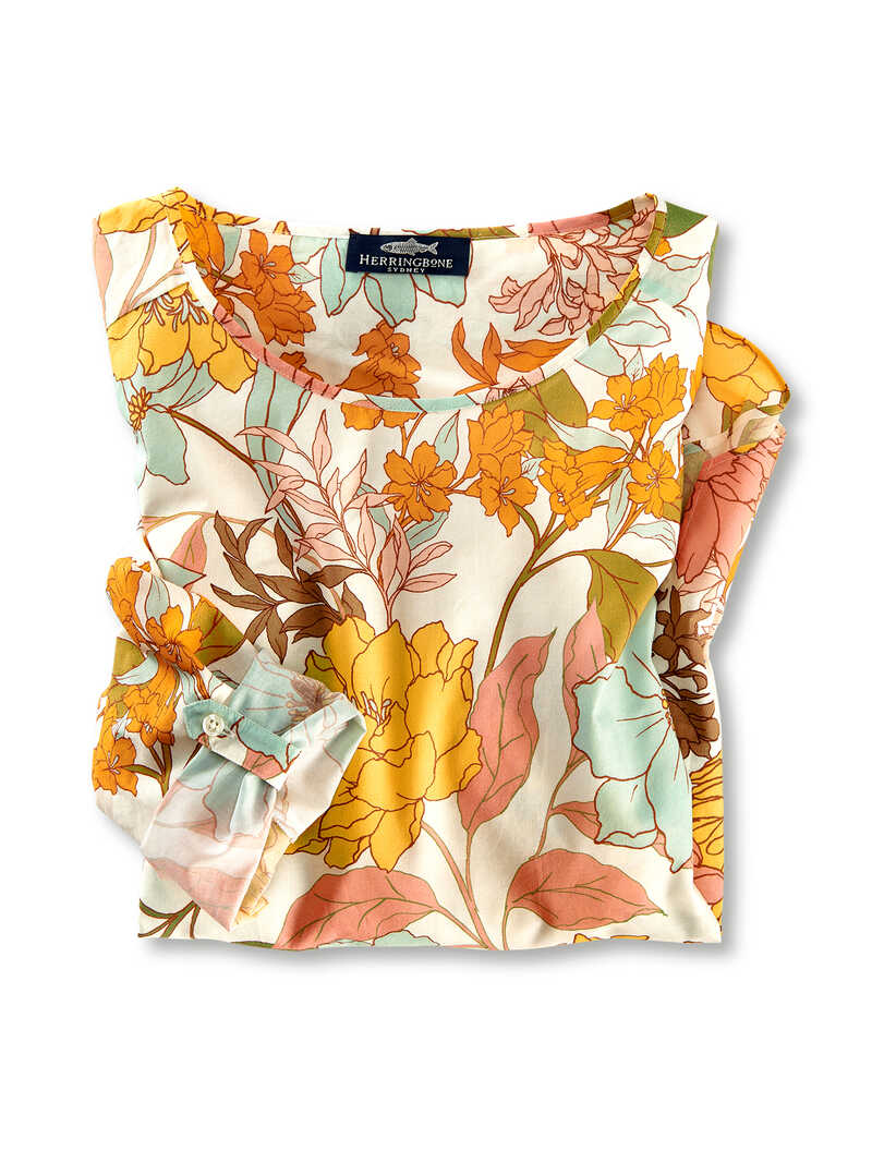 Shirtbluse mit Blumen-Print