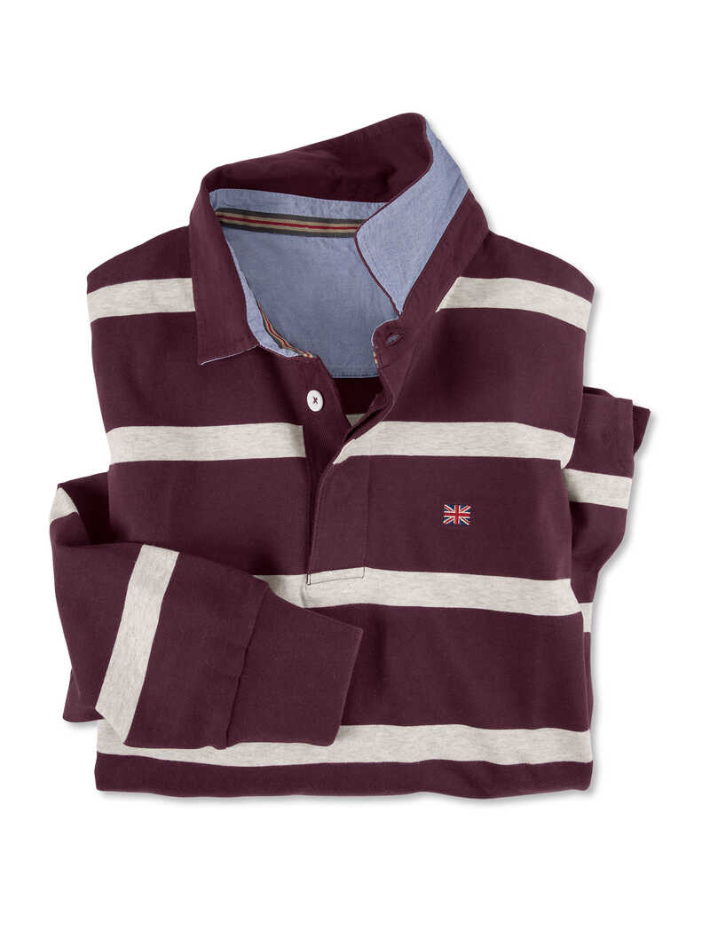 Alternatives Bild 2 zu Rugbyshirt Rot-Wei