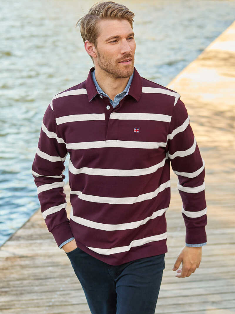 Alternatives Bild 3 zu Rugbyshirt Rot-Wei