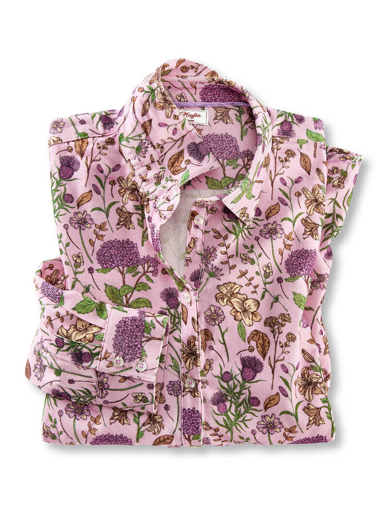 Produktbild zu Cord-Blumenbluse