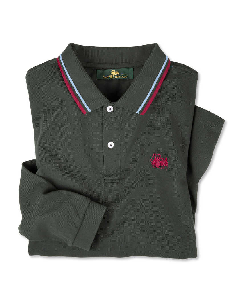 Produktbild zu Langarm-Polo Bio-Baumwolle