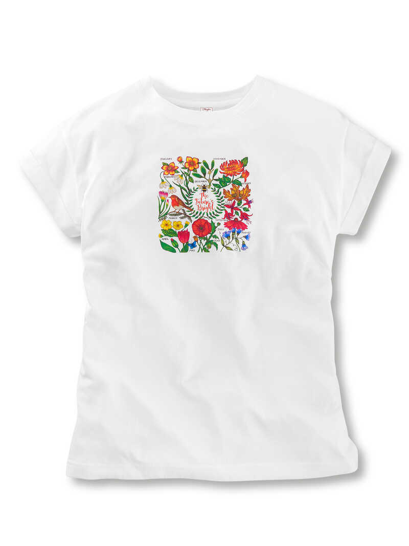 Alternatives Bild 1 zu Printshirt mit Blumen Bio-Baumwolle