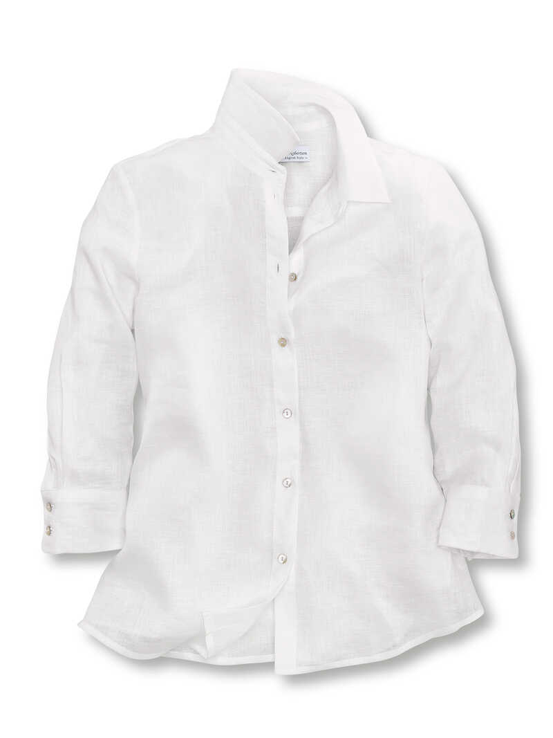 Alternatives Bild 2 zu Wei�e Leinen-Hemdbluse