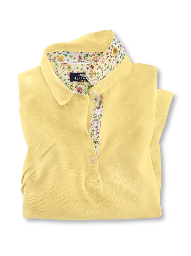 Produktbild zu Pique-Poloshirt mit Liberty-Kragen