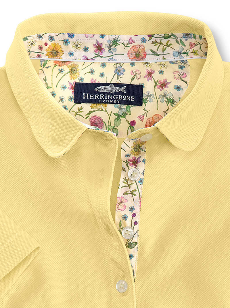 Alternatives Bild 2 zu Pique-Poloshirt mit Liberty-Kragen