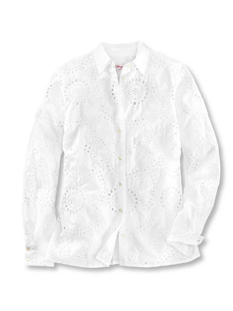 Produktbild zu Sommerbluse mit Lochstickerei