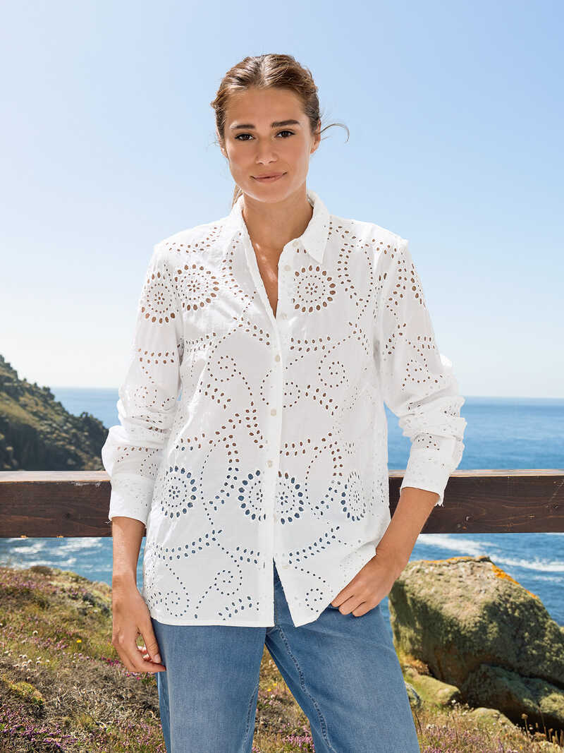 Alternatives Bild 1 zu Sommerbluse mit Lochstickerei