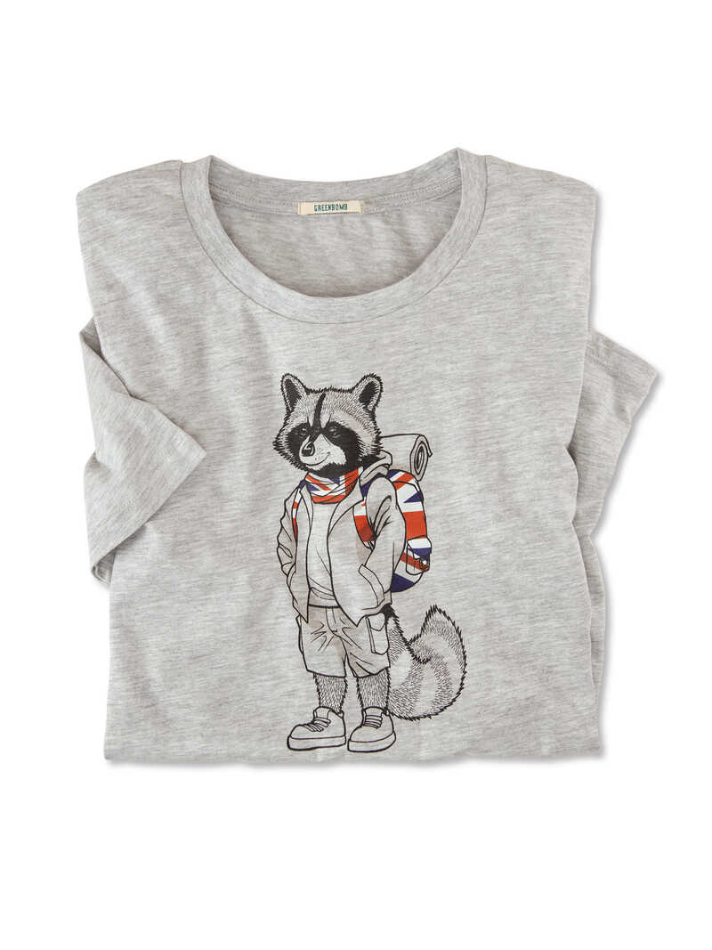 Produktbild zu Shirt Union Jack Racoon aus Bio-Baumwolle
