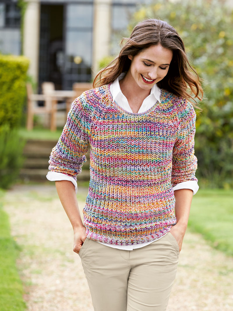 MulticolorPullover 'Rainbow Rose' von Kero Pullover & Strickjacken Damen