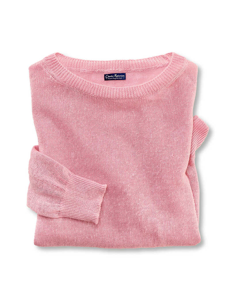 Produktbild zu Rosa Leinen-Sommerpullover