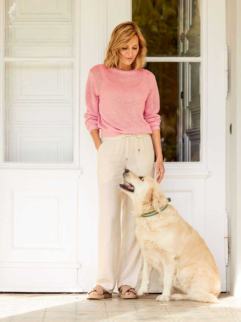 Alternatives Bild 2 zu Rosa Leinen-Sommerpullover