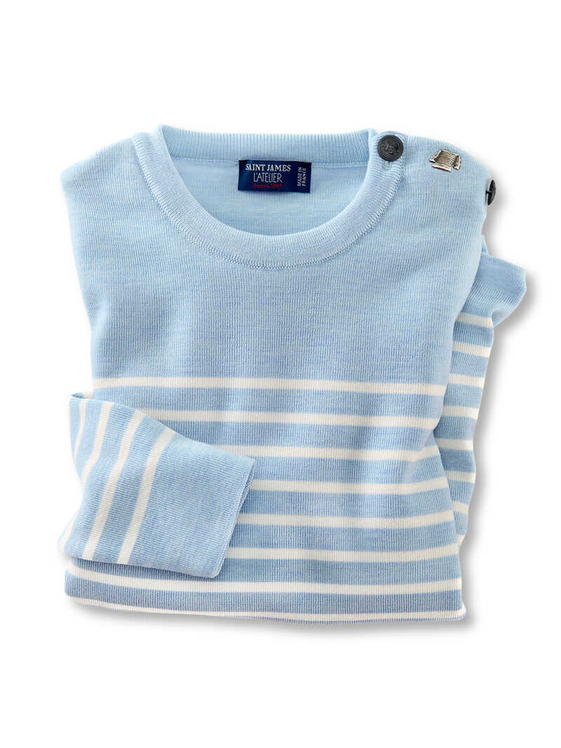 Alternatives Bild 1 zu Marine-Pullover in Hellblau