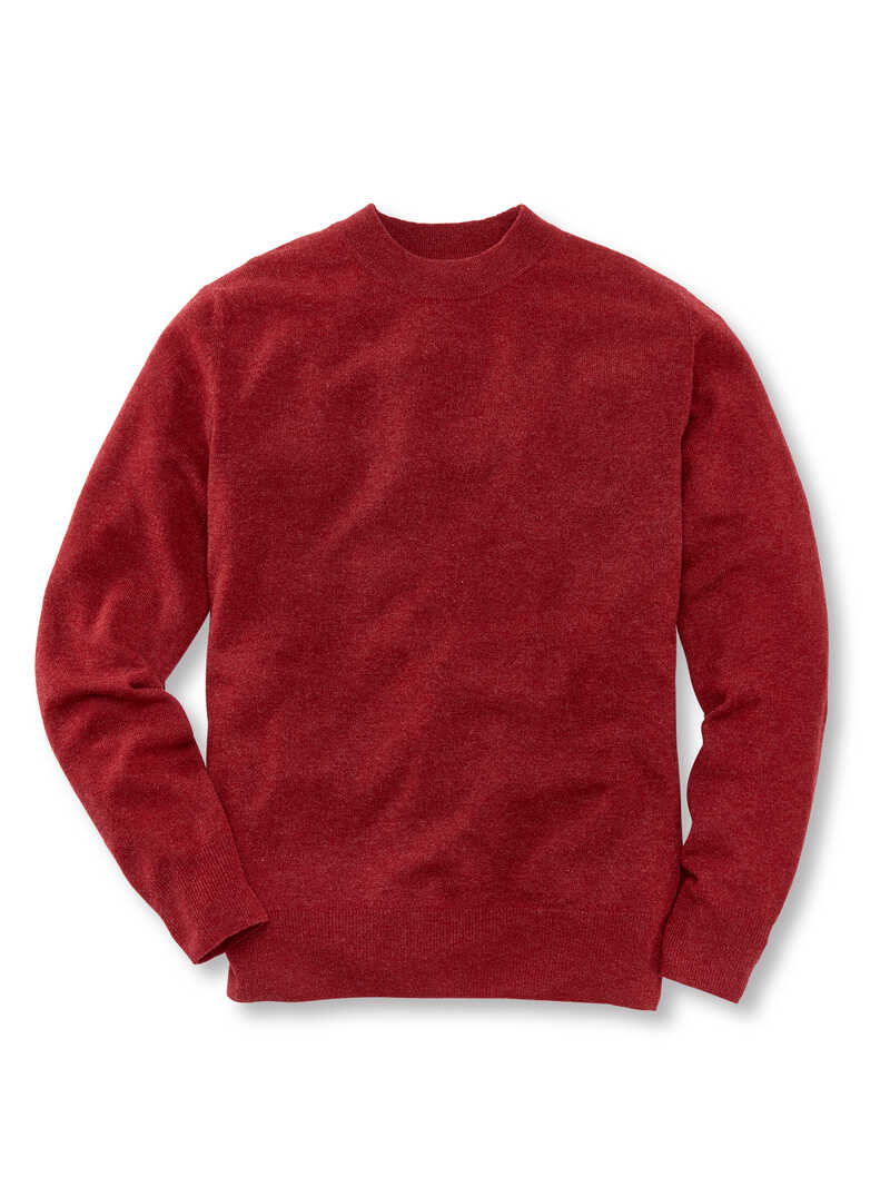 Alternatives Bild 1 zu Roter Wollpullover mit Stehkragen