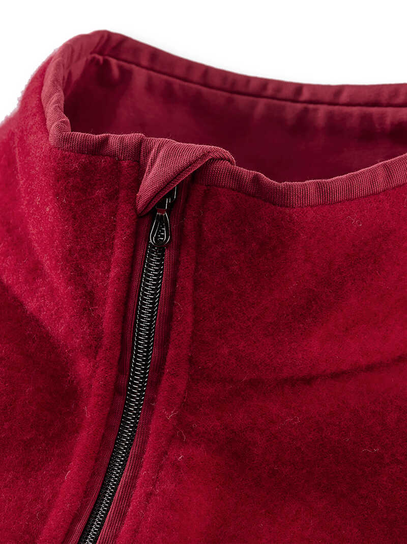 Alternatives Bild 1 zu Rote Walkjacke mit Stehkragen