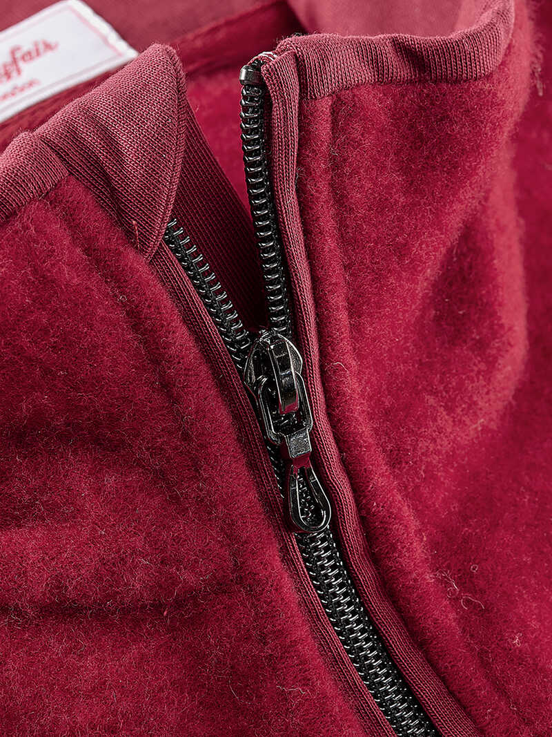 Alternatives Bild 4 zu Rote Walkjacke mit Stehkragen