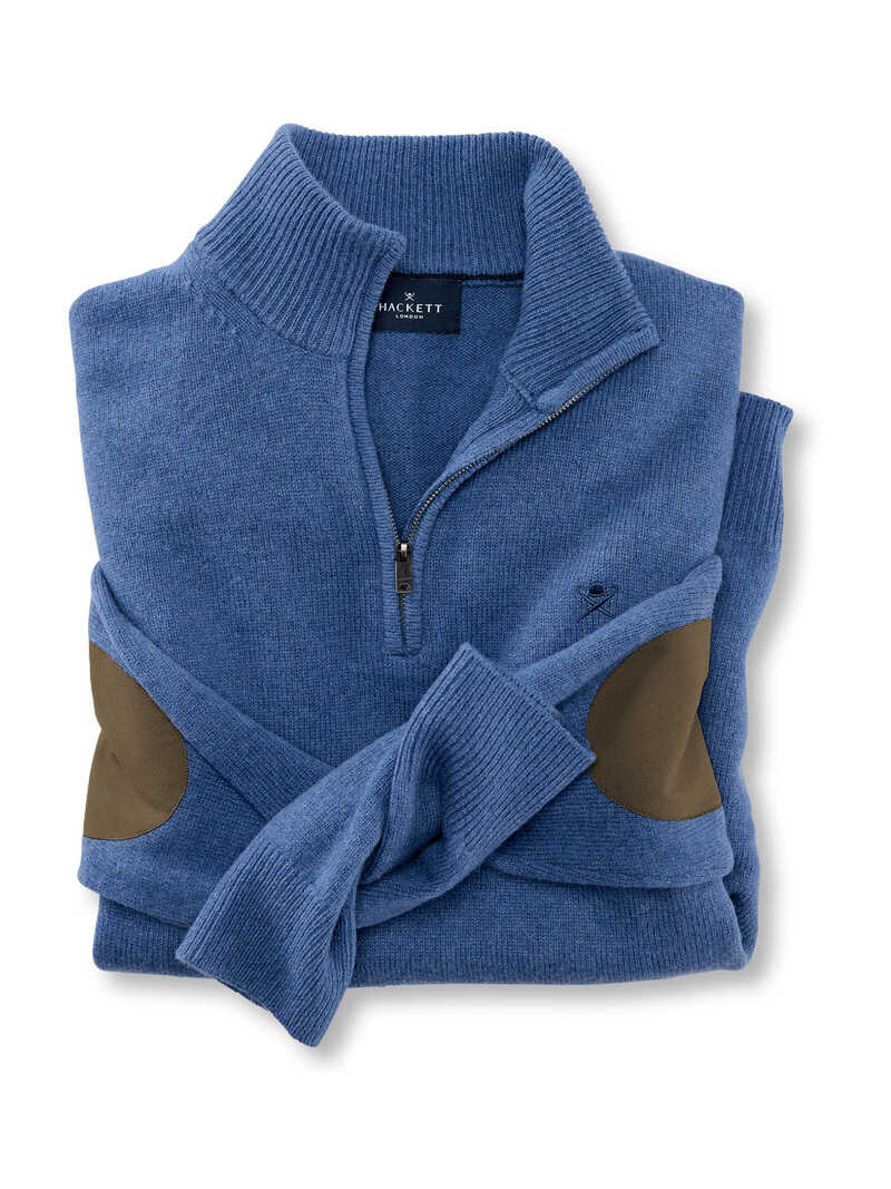 Produktbild zu Lambswool-Troyer mit rmelpatches