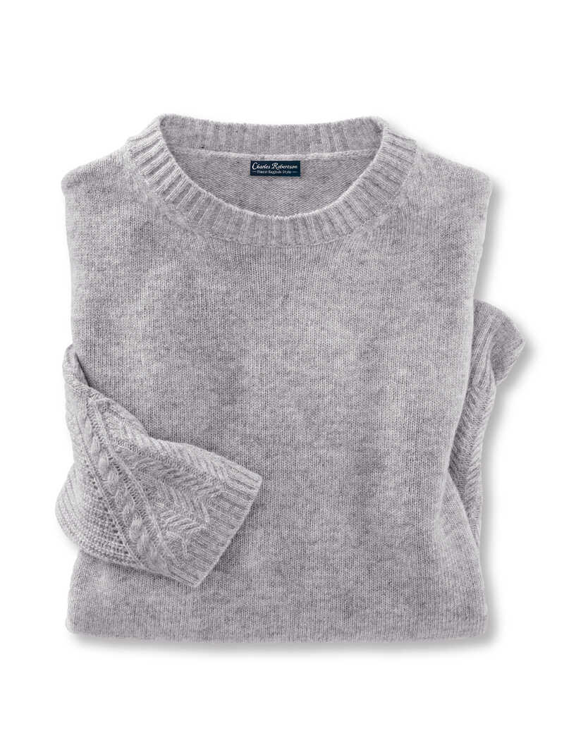 Produktbild zu Merinopullover mit Zopfstrick