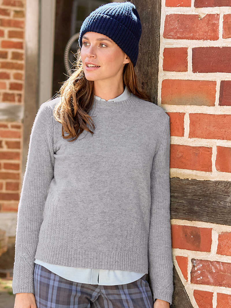 Alternatives Bild 4 zu Merinopullover mit Zopfstrick