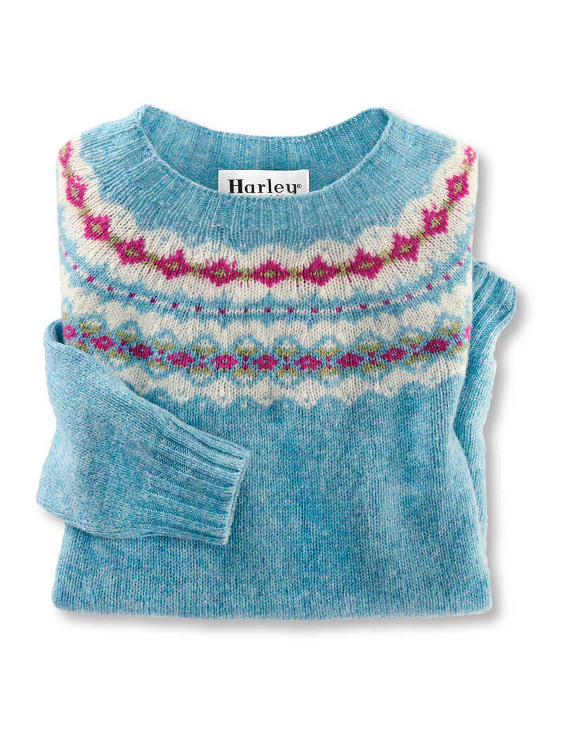 Produktbild zu Fair-Isle-Pullover aus Shetlandwolle