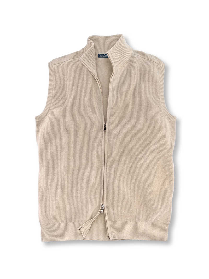 Produktbild zu Strickweste mit Stehkragen