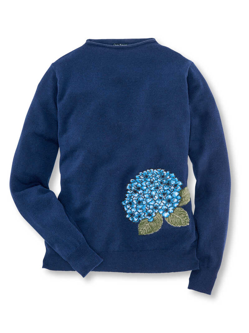 Produktbild zu Merino-Pullover Hortensie