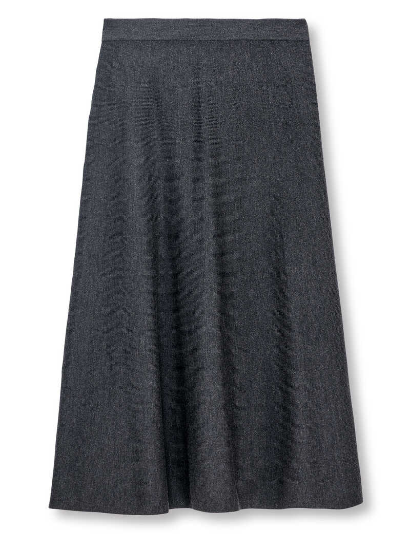 Alternatives Bild 1 zu Midi-Strickrock Merinowolle