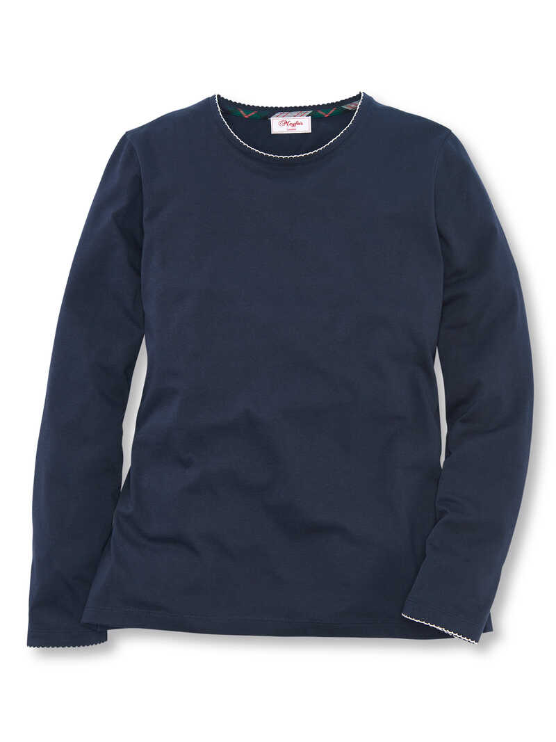 Alternatives Bild 2 zu Pyjama mit Flanellhose im modernen Schottenkaromuster