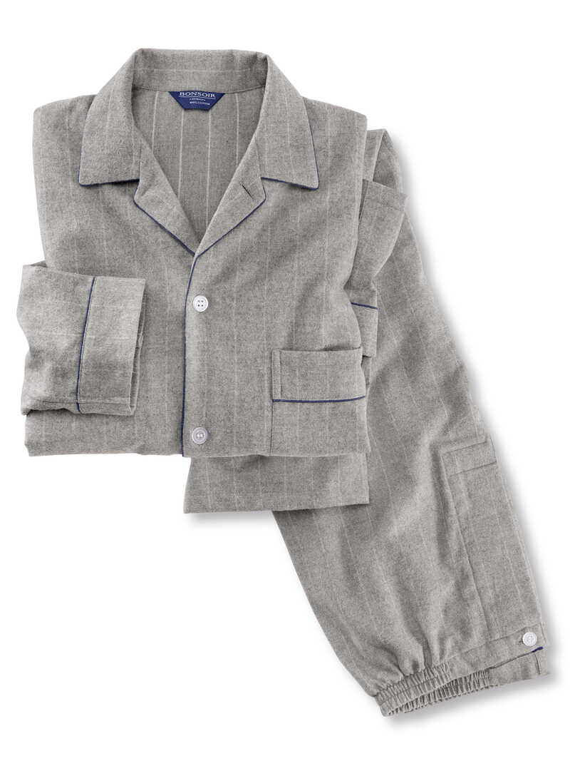 Produktbild zu Flanell-Pyjama mit Nadelstreifen