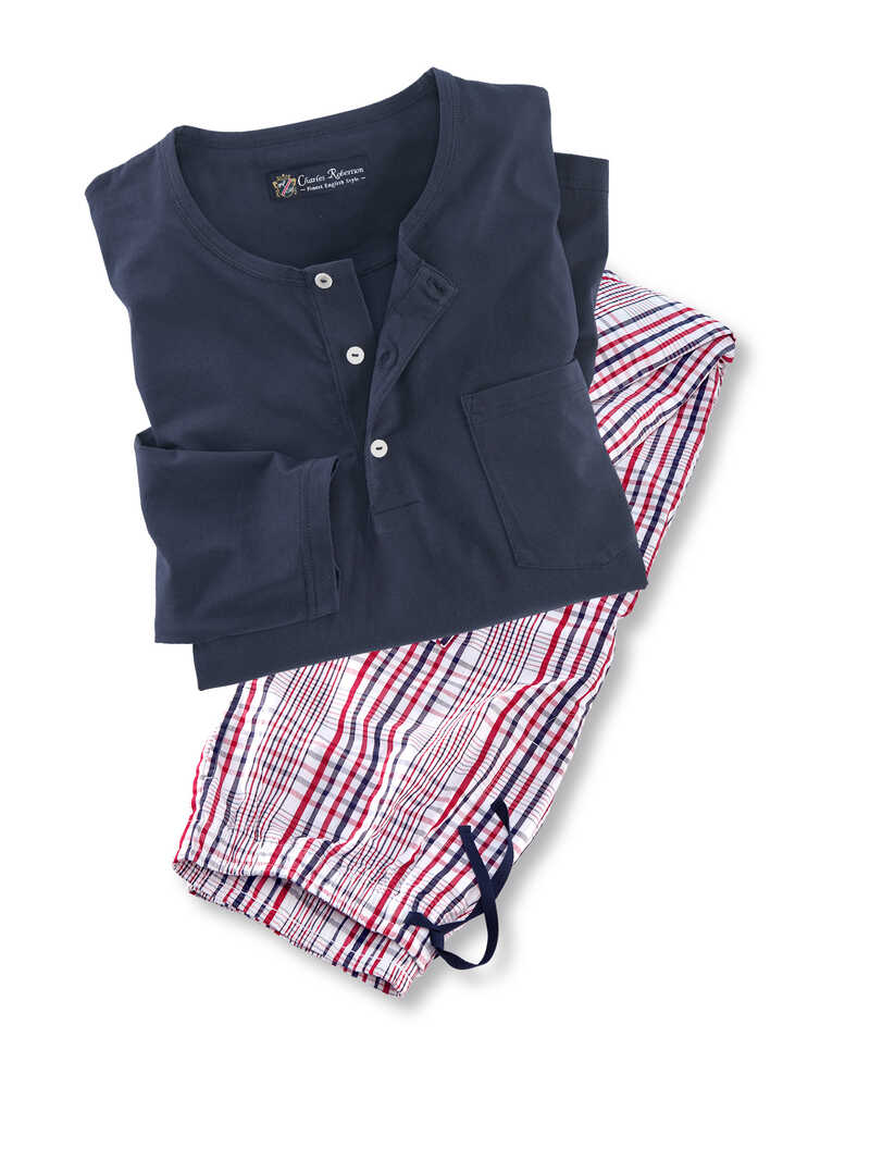 Produktbild zu Herren-Pyjama im Union Jack Check
