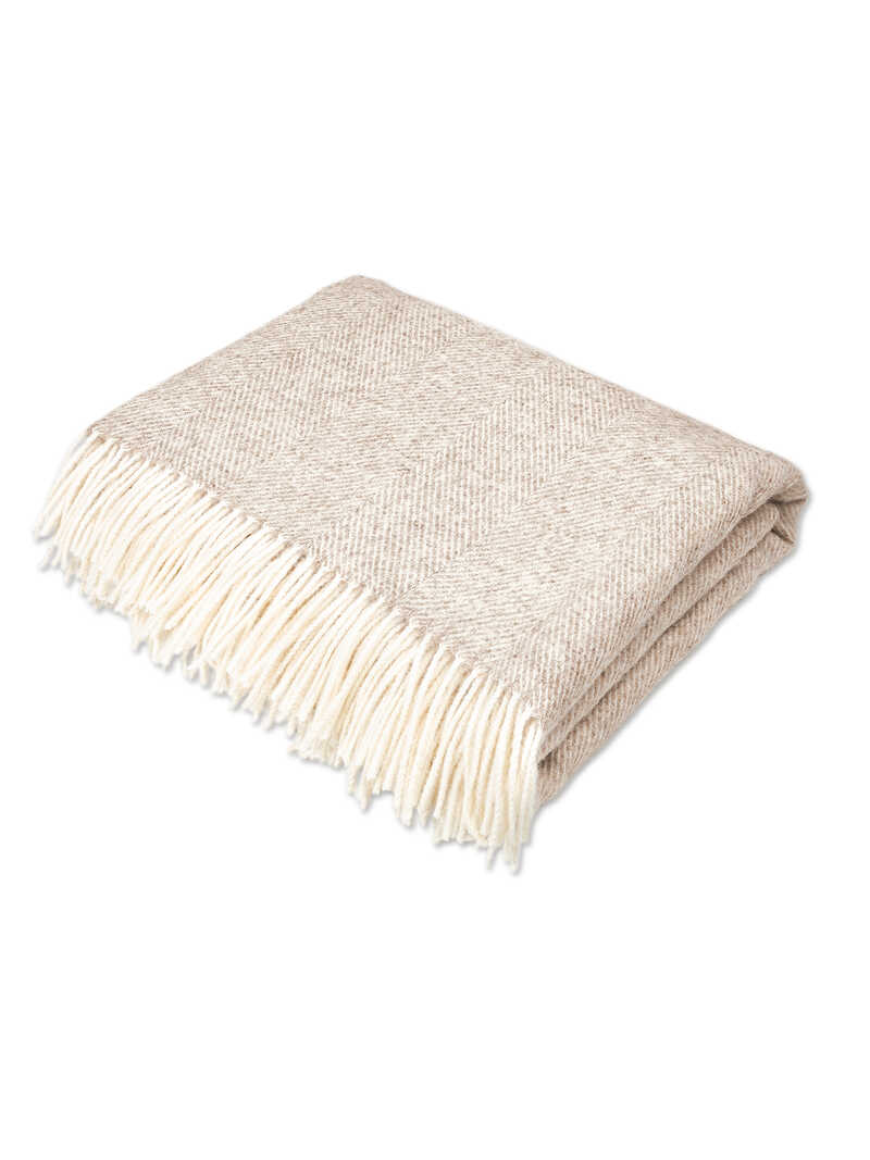 Produktbild zu Wollplaid mit Fischgratmuster