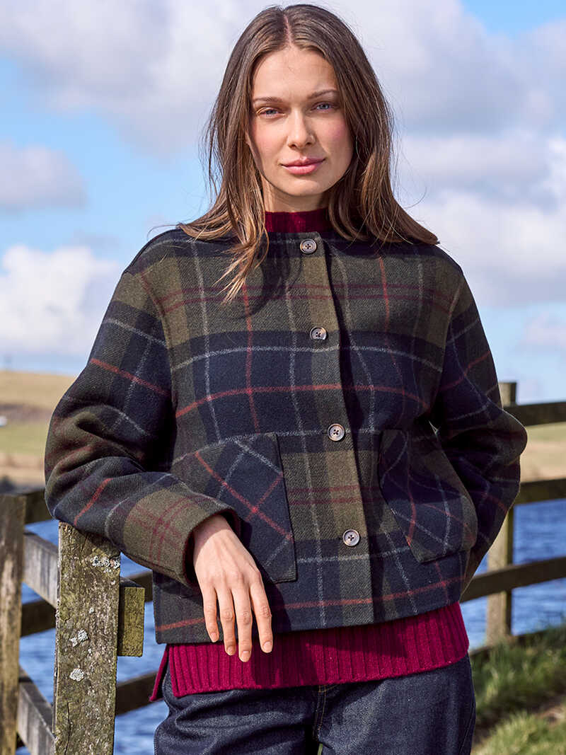 Alternatives Bild 2 zu Wolljacke Marlow im Shadow Tartan