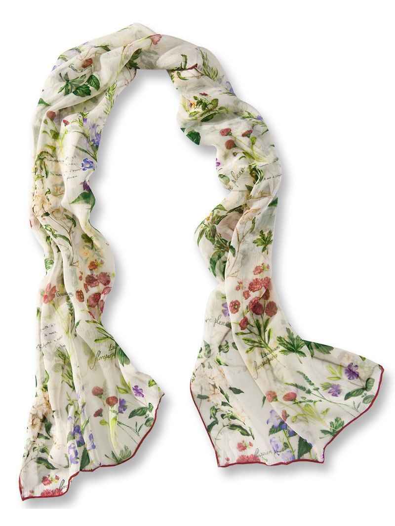 Produktbild zu Seidentuch mit Blumen