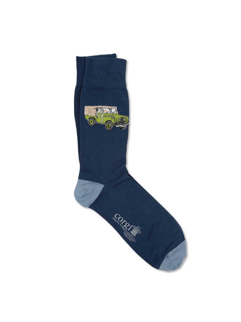 Corgi-Socken 'Landrover' in Blau