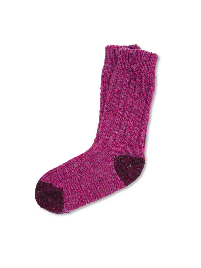 AVOCA Wollsocken für Damen in Rosa THE BRITISH SHOP