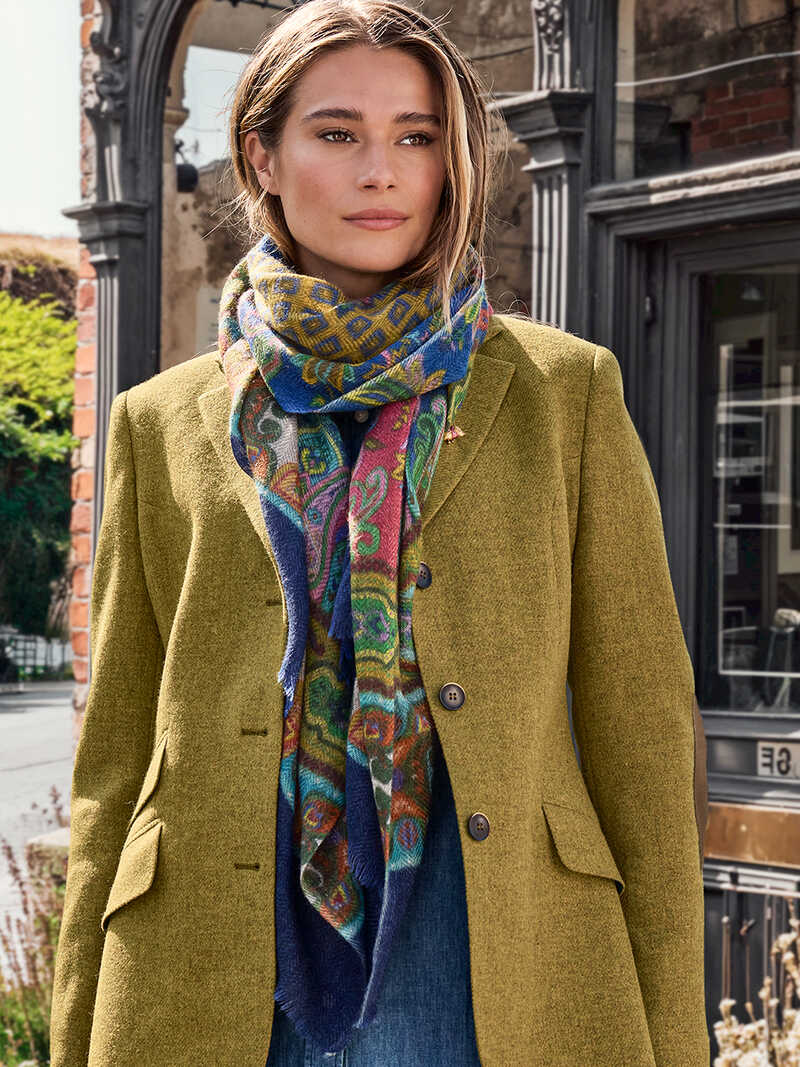 Alternatives Bild 2 zu Kaschmirschal Paisleys Fischgratgewebe