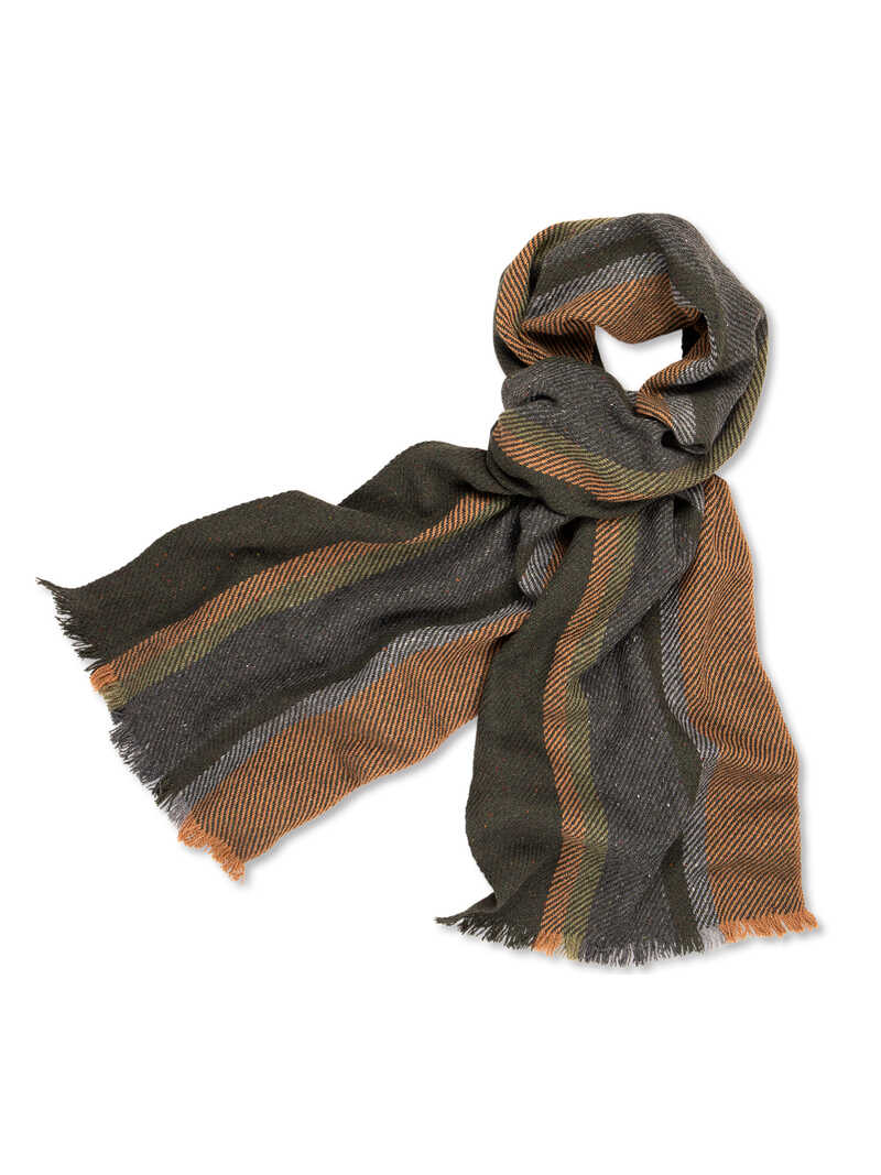 Alternatives Bild 1 zu Irischer Streifenschal aus Donegal-Wolle