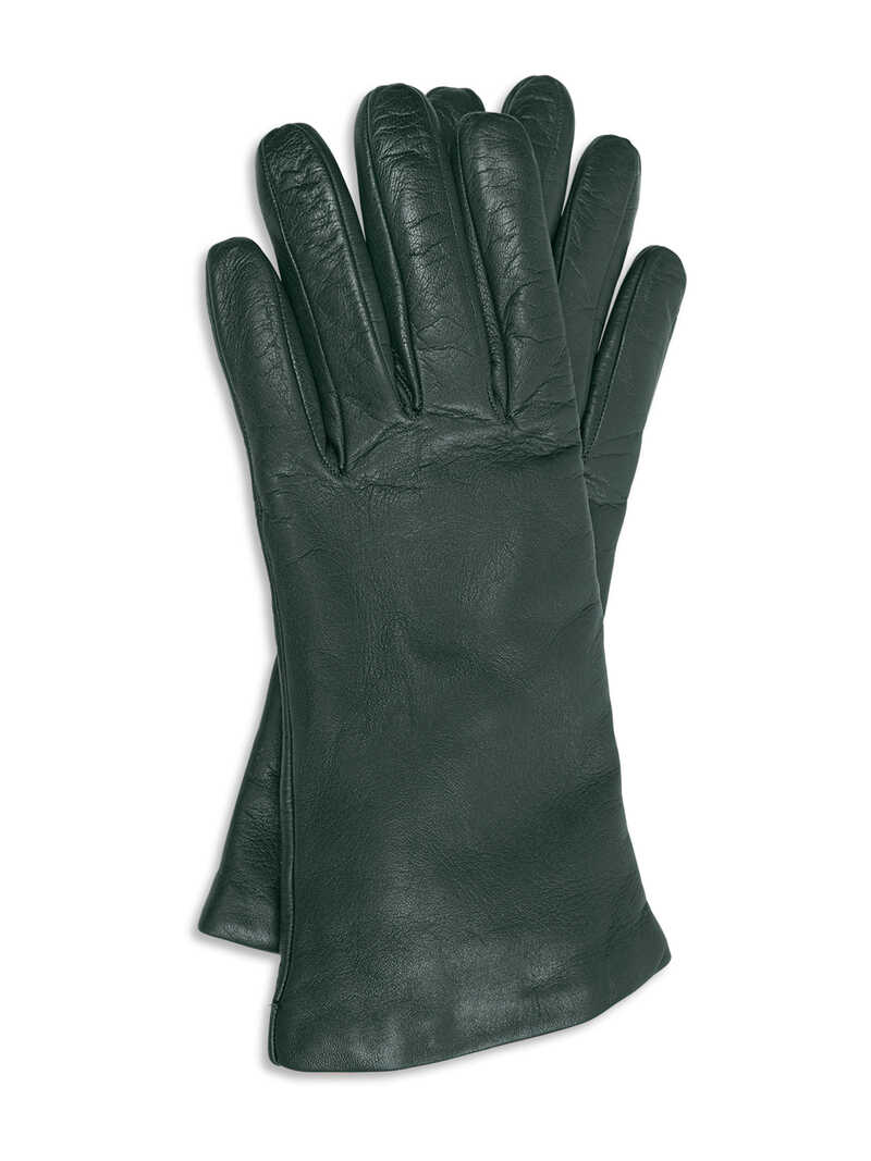 Alternatives Bild 1 zu Grne Lederhandschuhe mit Kaschmirfutter