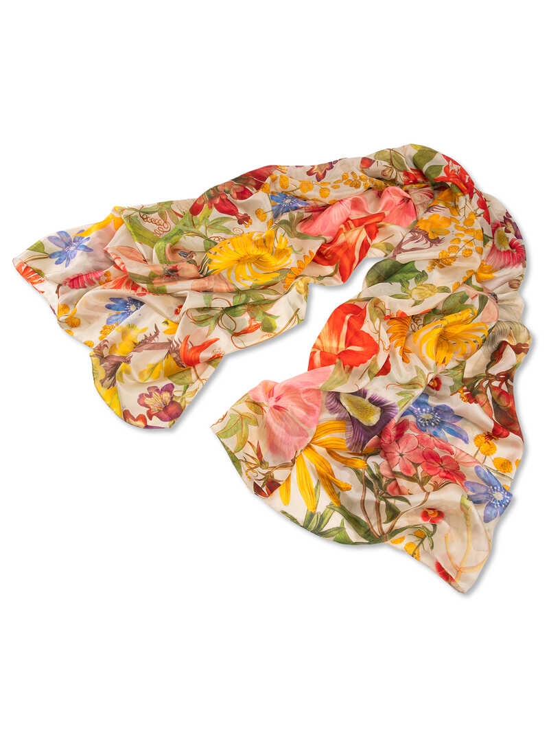 Alternatives Bild 1 zu Seidenschal mit Blumen