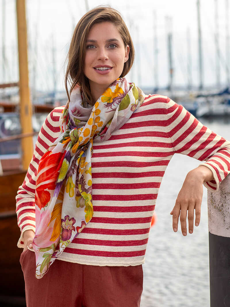 Alternatives Bild 2 zu Seidenschal mit Blumen