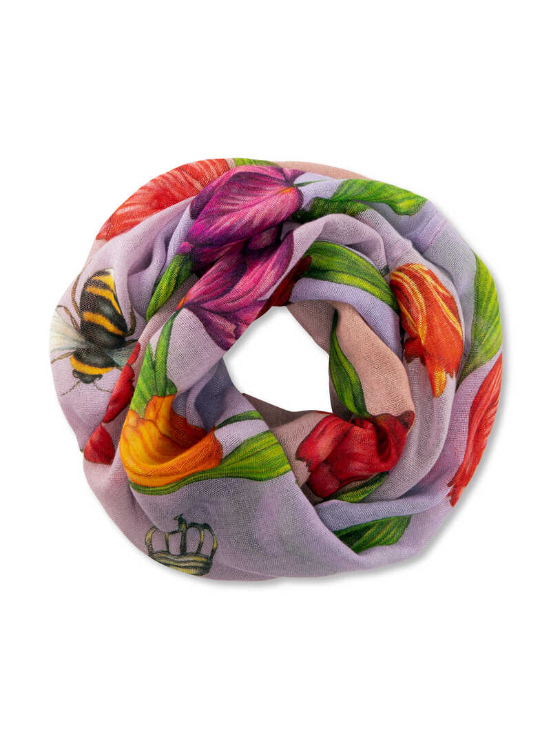 Produktbild zu Loopschal Blumen & Bienen