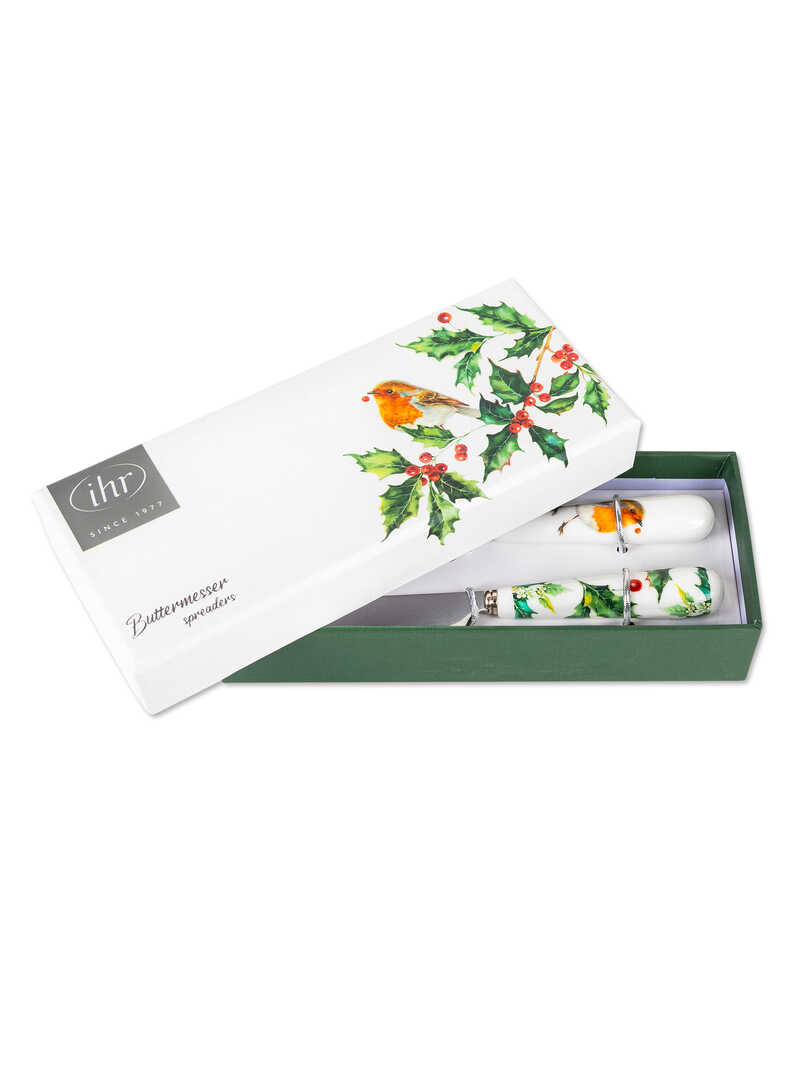 Produktbild zu Buttermesser-Geschenkset mit Robin und Ilex