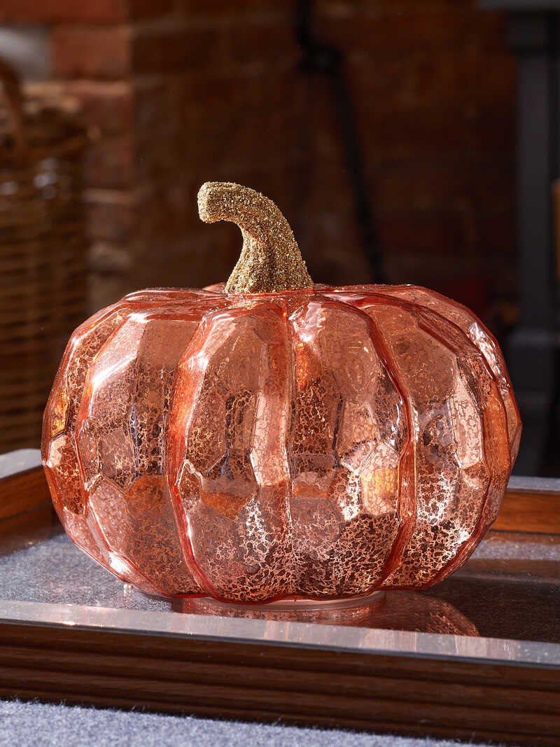 Alternatives Bild 1 zu Kleine K�rbis-Leuchte Golden Pumpkin