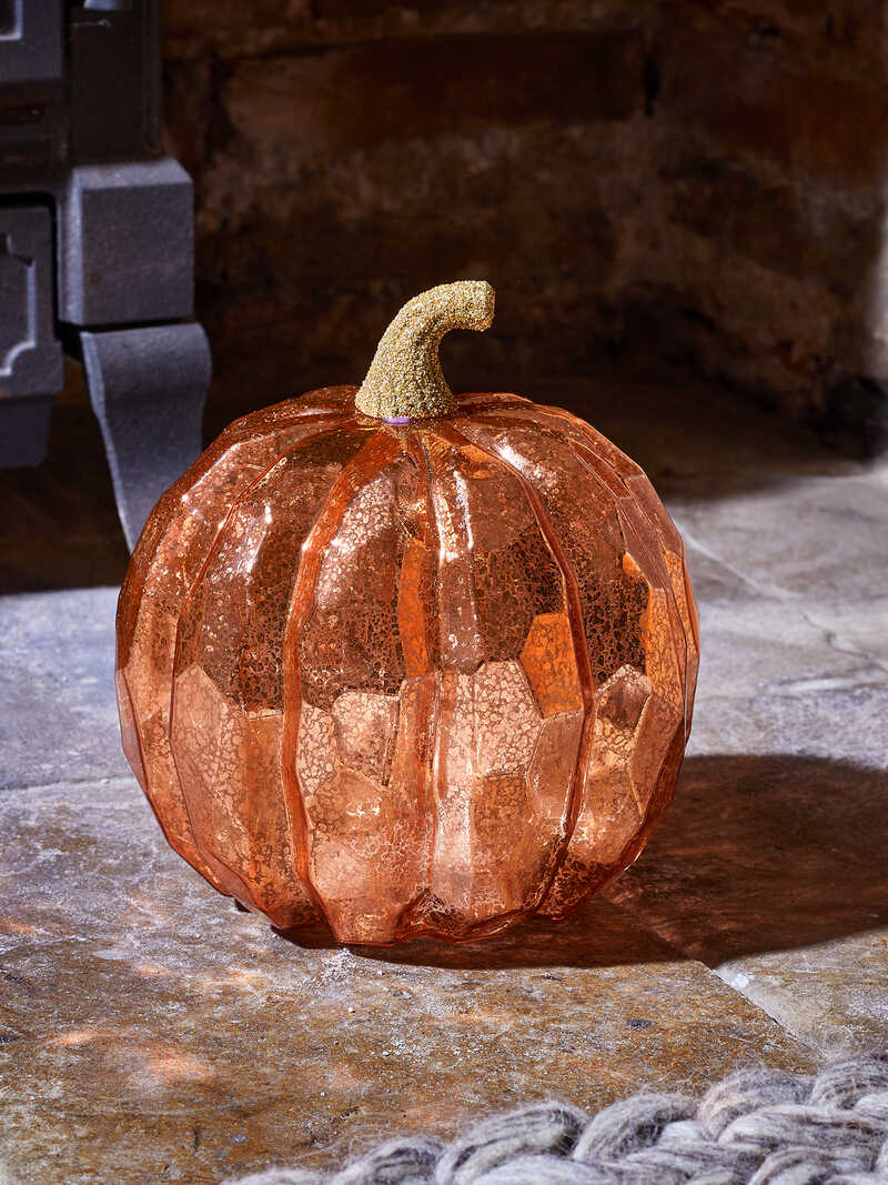 Alternatives Bild 1 zu Gro�e K�rbis-Leuchte Golden Pumpkin
