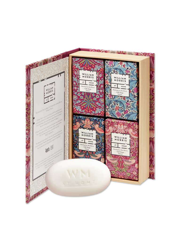 Produktbild zu Gsteseifen-Set im William Morris Design