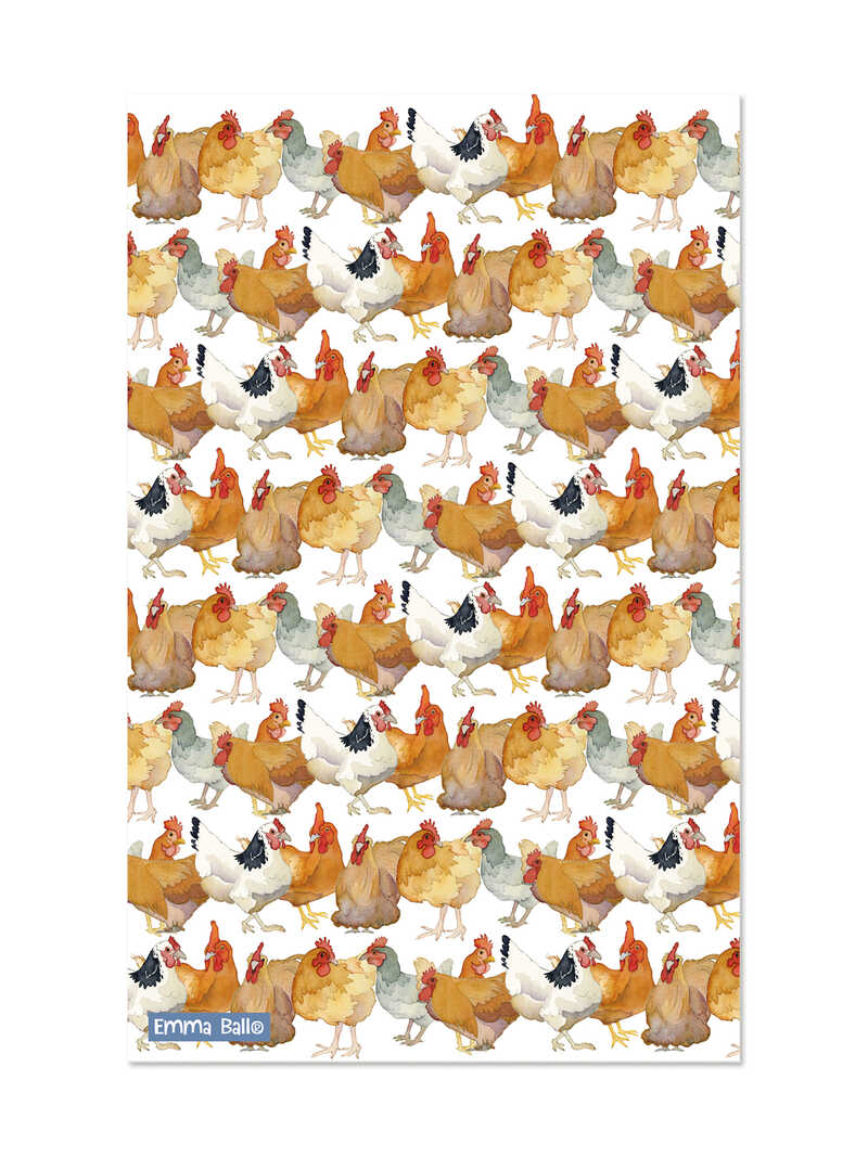 Produktbild zu Baumwoll-Geschirrtuch Chickens