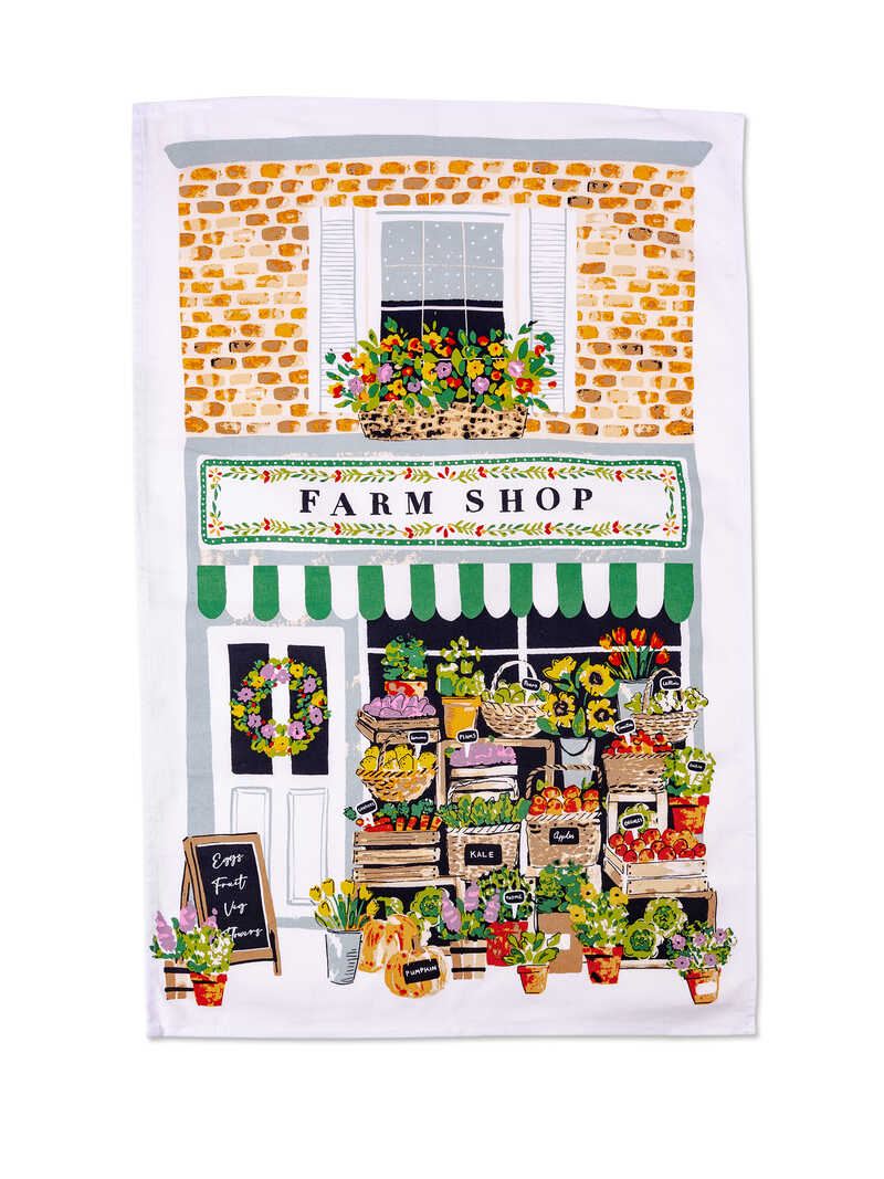 Produktbild zu Baumwoll-Geschirrtuch Farm Shop