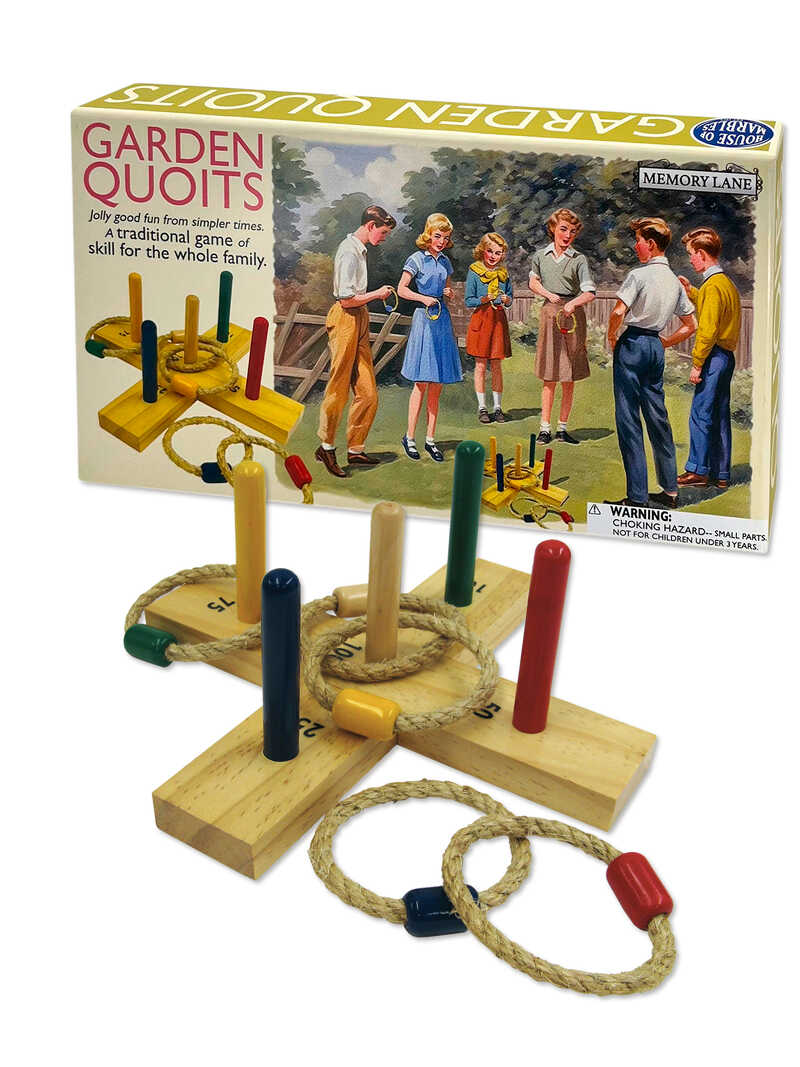 Produktbild zu Holzspiel mit Wurfringen
